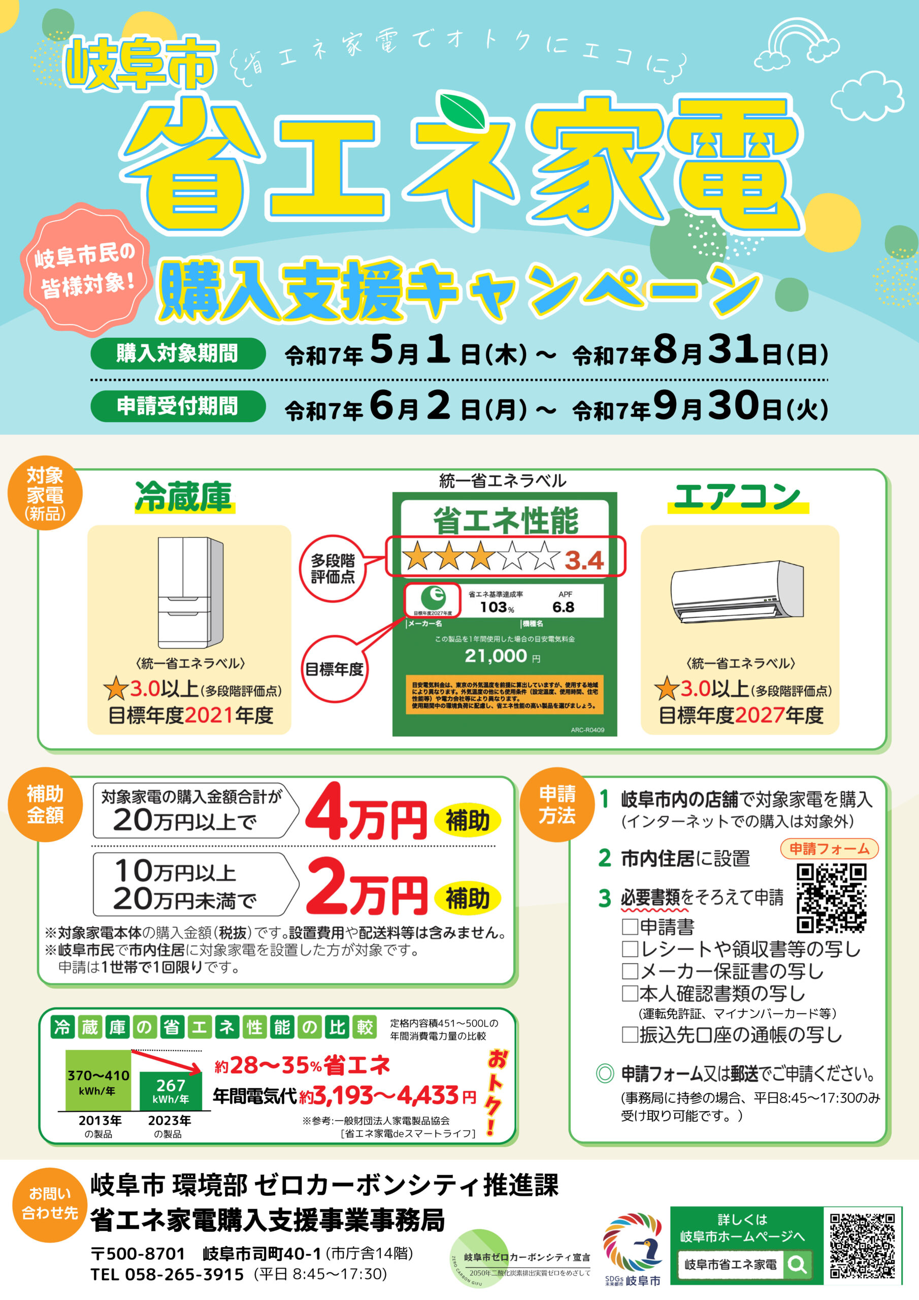 岐阜市限定！省エネ家電購入支援キャンペーン