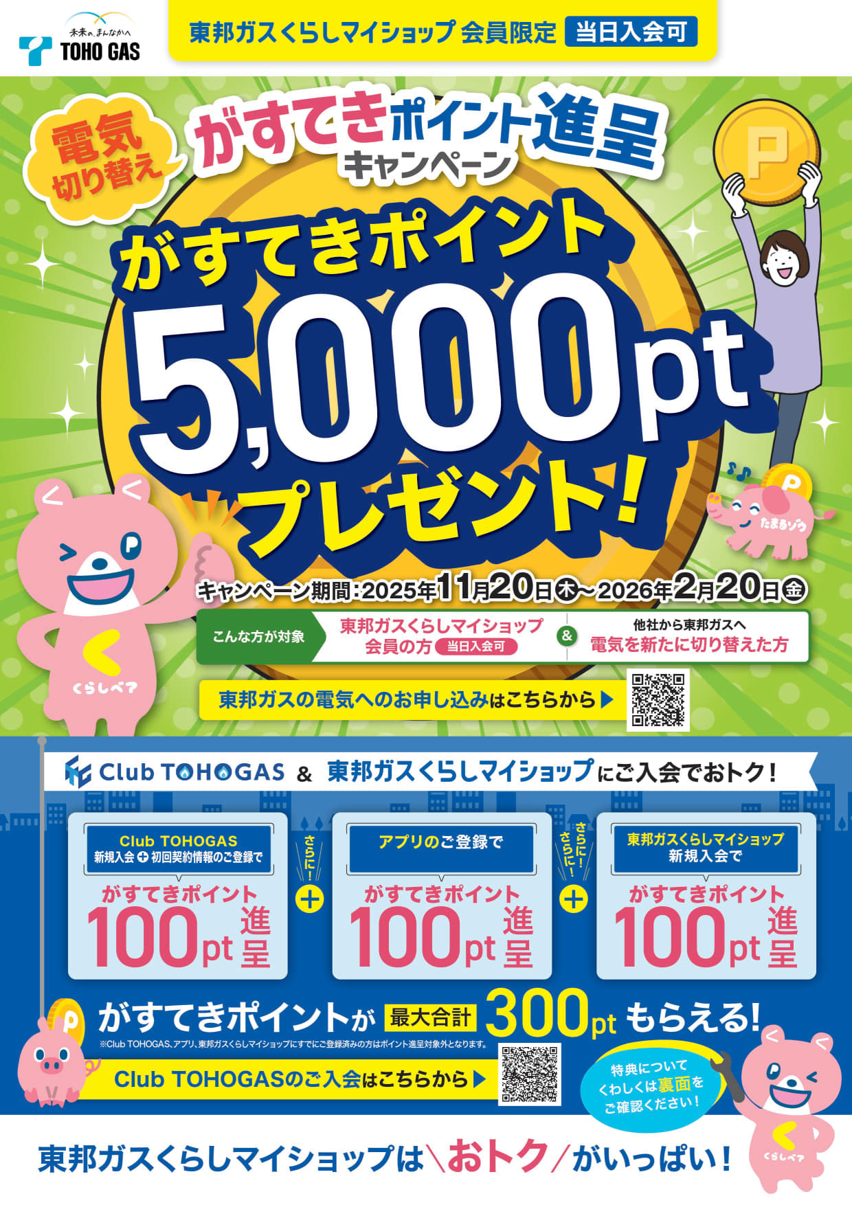 電気切り替え　がすてきポイント進呈キャンペーン